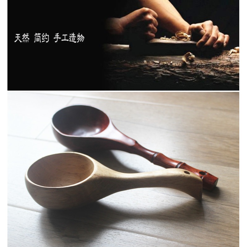 酸棗木大湯勺水瓢桑拿沐浴大木勺家用米勺木瓢復古木頭木製酒勺子-細節圖4