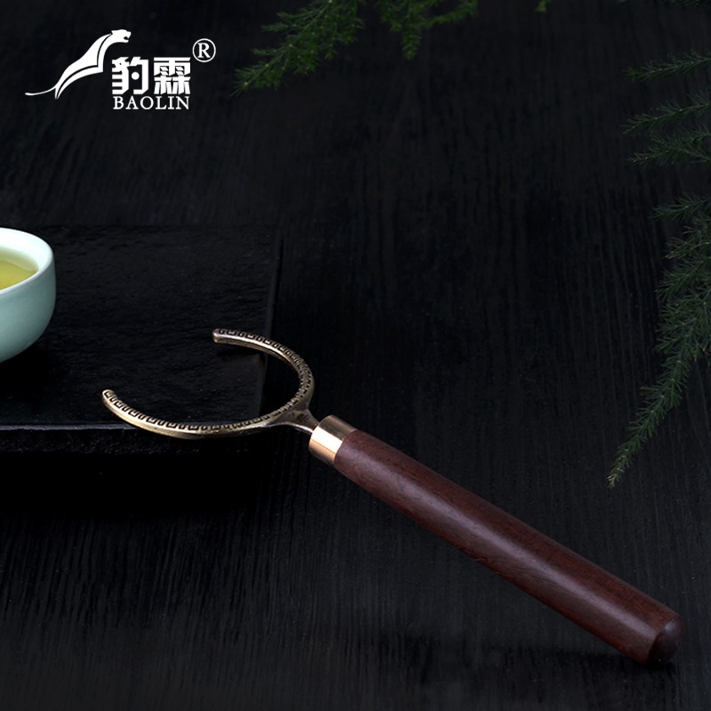 小茶勺子茶匙茶鏟茶則茶盤配件泡茶工具茶道用具竹長柄茶葉取茶器-細節圖5