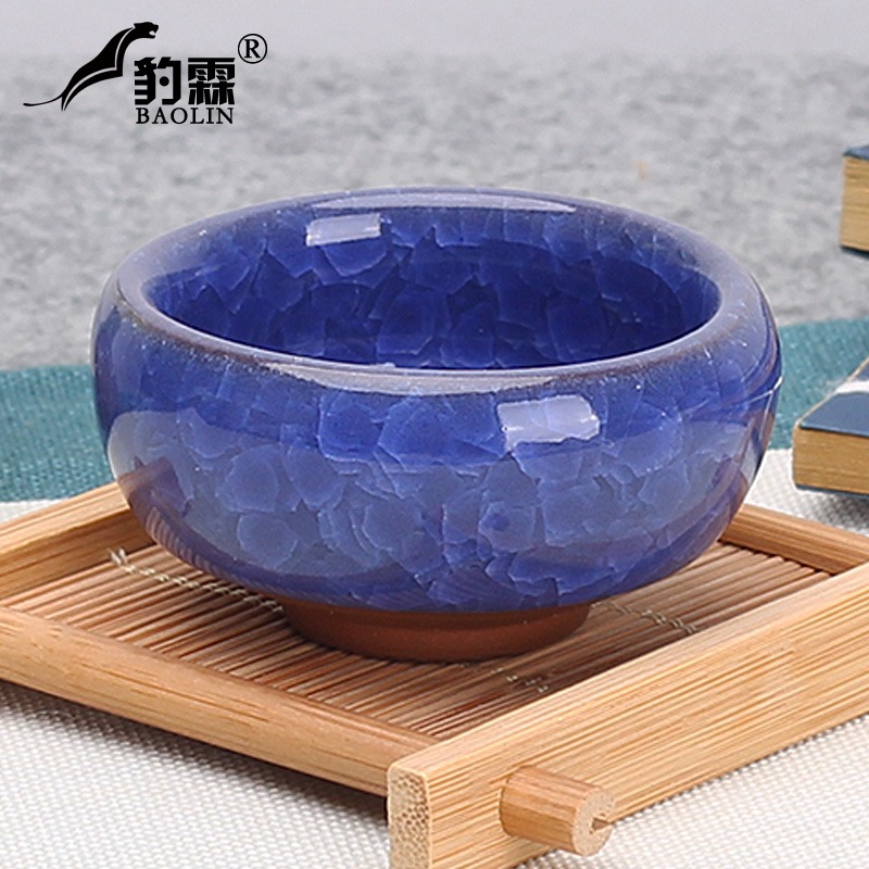 功夫小茶杯陶瓷茶盞冰裂茶碗家用單個品茗杯主人杯青花瓷汝窯哥窯-細節圖4