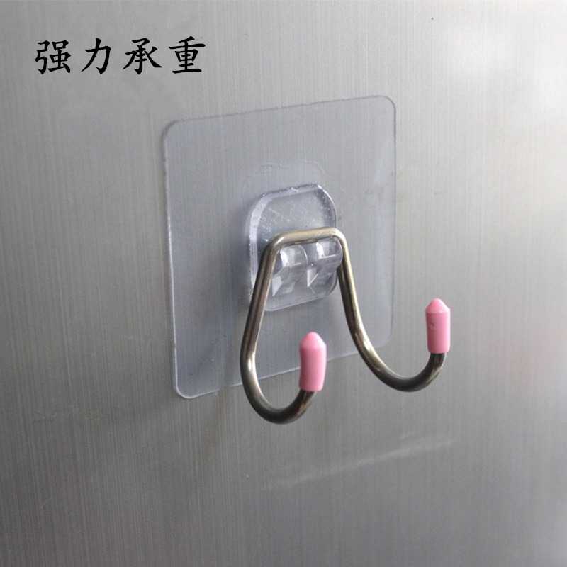 【3只】掛鉤雙鉤免打孔粘鉤強力無痕承重掛勾廚房浴室客廳衣帽鉤-細節圖4