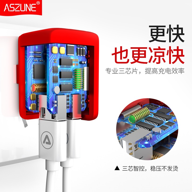 蘋果充電器iPhone6充電頭8s手機7Plus快速6P快充2.4A安卓通用插頭-細節圖4