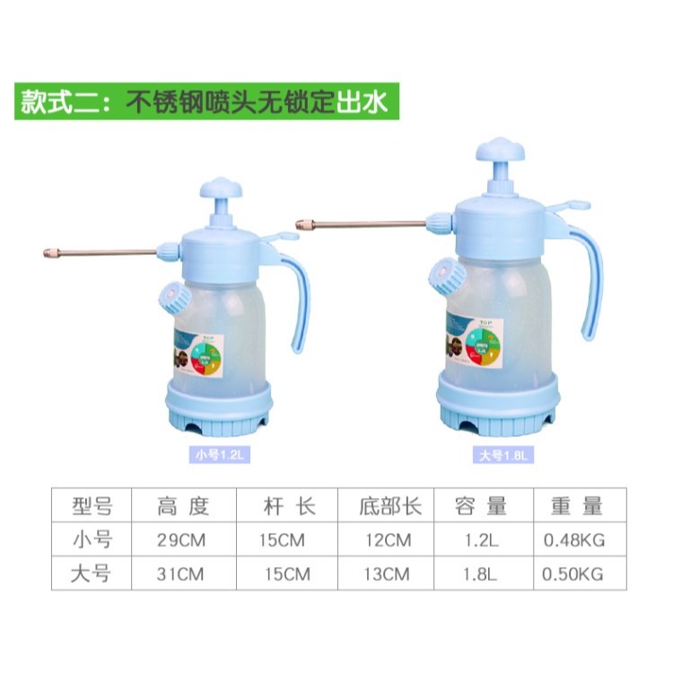 園藝澆花工具家用小型灑水噴水壺噴霧器長嘴氣壓式噴壺透明澆水壺-細節圖10