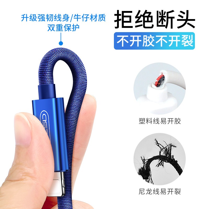 充電器數據線通用多用功能快充手機多頭萬能型適用蘋果一拖三安卓三合一插頭車載車用一頭一拖四多口三用套裝-細節圖5