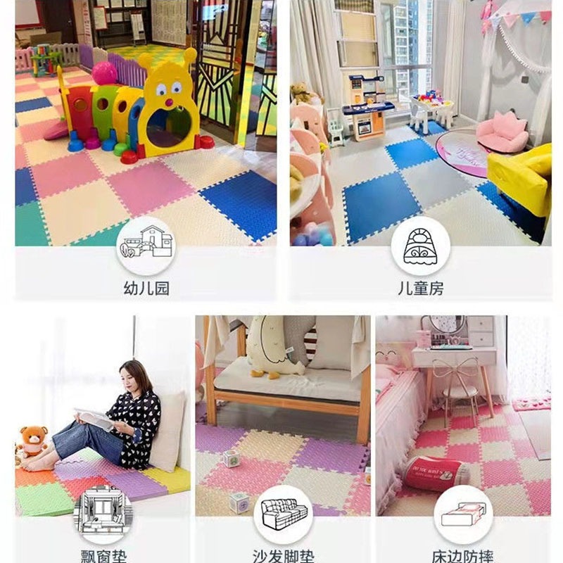 加厚泡沫爬行墊拼接爬爬墊子地板嬰兒家用臥室打地鋪地墊戶外防潮-細節圖4