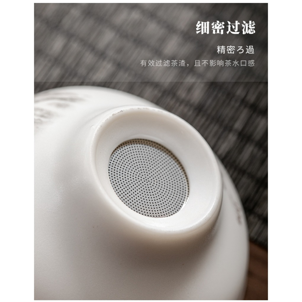 稠光釉琺瑯彩花茶漏茶濾現代創意茶漏過濾器茶葉過濾器茶渣細網-細節圖10