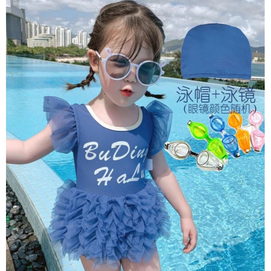 游泳連體兒童洋氣寶寶韓版蕾絲三角公主夏季泳裝2020女童小女孩-細節圖5