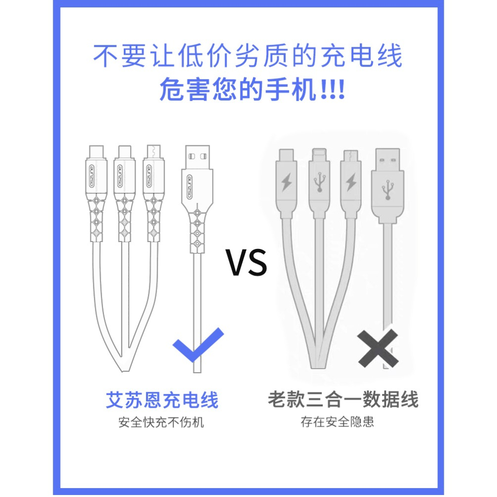 一拖三數據線三合一充電線器手機快充多頭萬能通用車載適用蘋果多功能二合一拖type-c安卓伸縮3多用6沖7三頭P-細節圖7