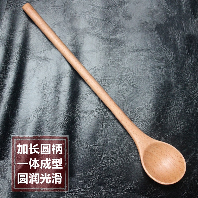 實木長柄勺帶木盒單人裝日式便攜餐具套裝旅行上班族學生飯勺湯勺-細節圖4