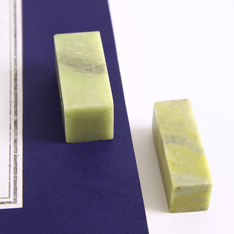 大山皮紙青田石練習方章篆刻印章石頭2*2cm青田石練習章初學者學生入門篆刻章料印章手工篆刻套裝學生印章-細節圖5