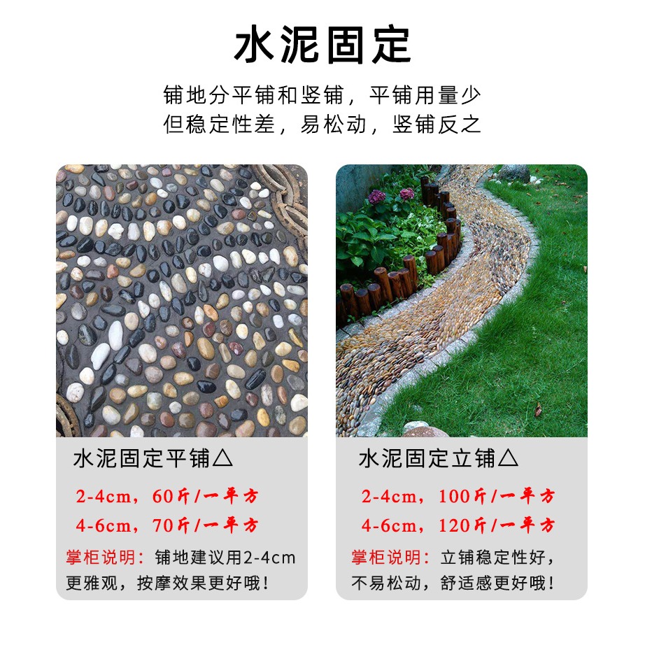 50斤鵝卵石原石天然石子魚缸花盆鋪路鵝軟石裝飾盆栽園藝五彩石頭-細節圖7