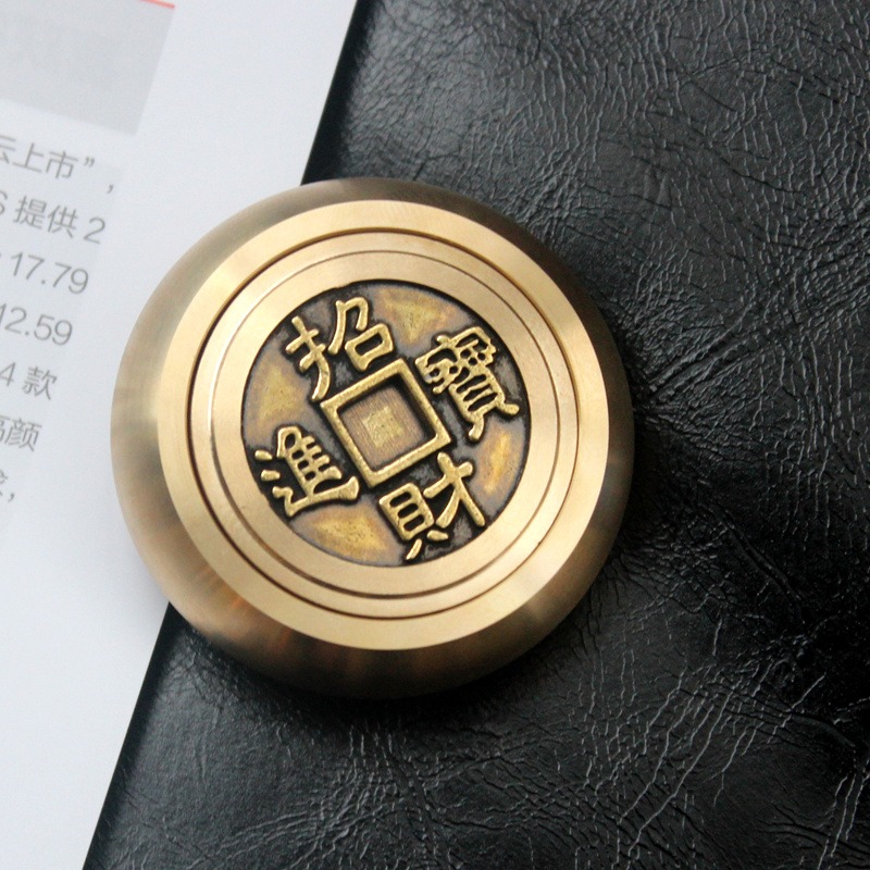 真銅?創意純銅手把件《轉錢》賺錢招財解壓男士隨身把玩旋轉禮品-細節圖2