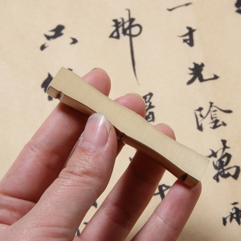 黃銅竹節筆擱毛筆古風筆架創意筆託文房四寶高檔文玩擺件多功能復古筆山初學書法國畫用品實心純銅鎮紙鎮尺-細節圖4