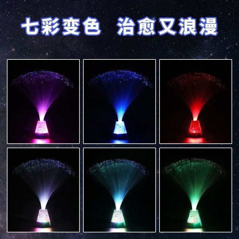 七彩光纖燈愛心形滿天星夜燈光纖燈愛心形情人節網紅千燈氛圍LED-細節圖5