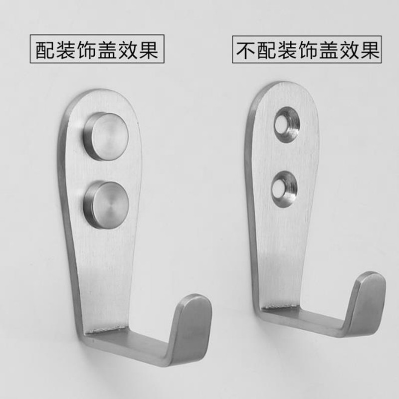 [四隻]不銹鋼掛鉤單鉤壁掛單個打孔鉤衣帽鉤衛生間廚房創意墻壁掛-細節圖4