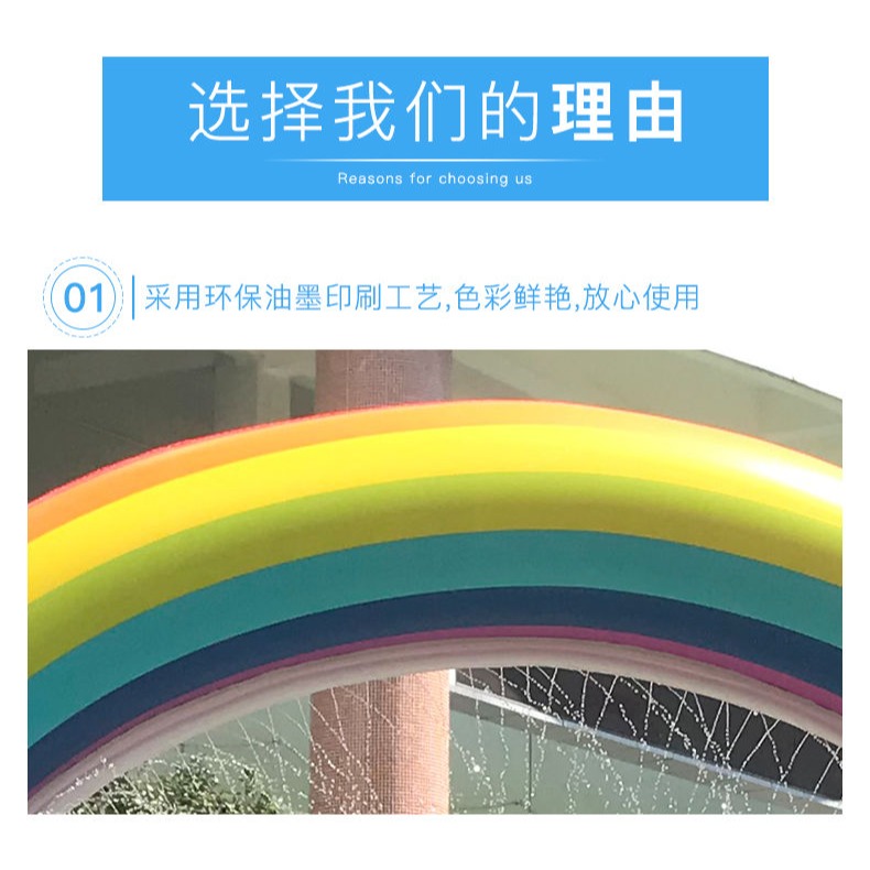 兒童家用海洋球池室內外充氣噴水池親子玩具泳池加厚彩虹橋超大號-細節圖9