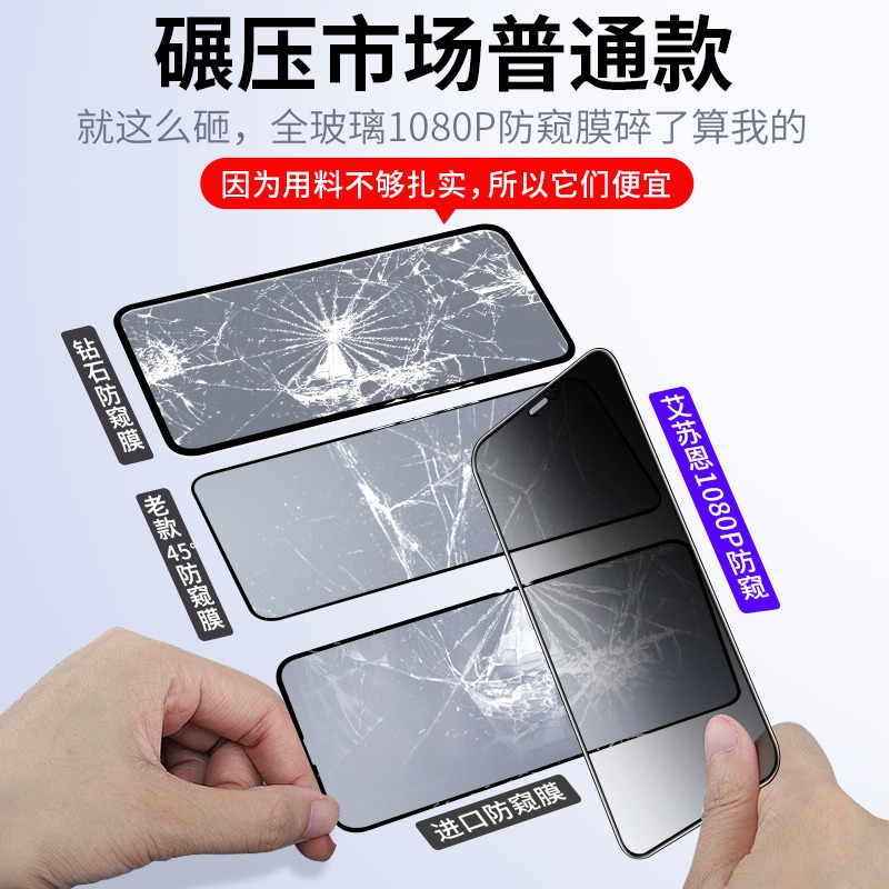 iPhoneX鋼化膜11promax蘋果Xs手機X貼膜iPhoneXsMax全屏6覆蓋11pro/7/8plus防窺sp-細節圖4