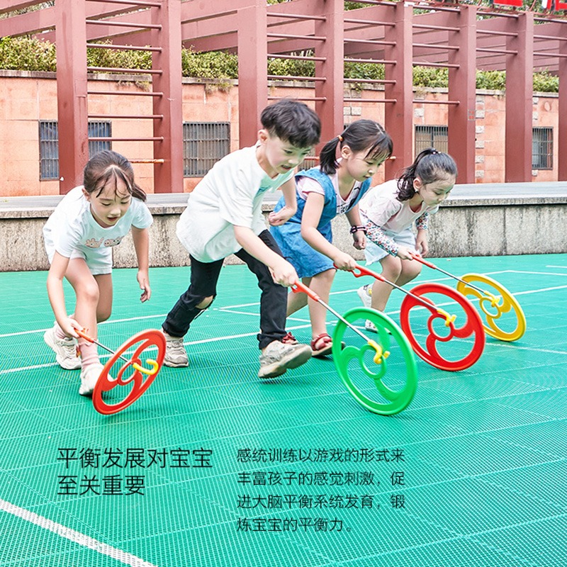 兒童風火輪鐵環滾鐵圈戶外平衡感統訓練活動手推幼兒園遊戲道具-細節圖2