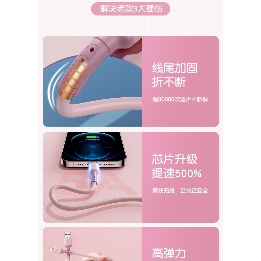 iPhone快充數據線加長11適用蘋果12pro充電器線6x原裝正品xs手機7Plus快速閃充ipad平板8P1.5米七-細節圖7