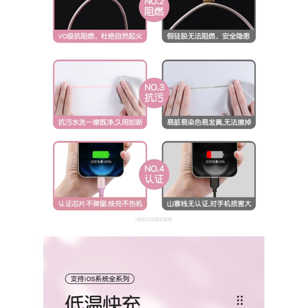 iPhone快充數據線加長11適用蘋果12pro充電器線6x原裝正品xs手機7Plus快速閃充ipad平板8P1.5米七-細節圖9