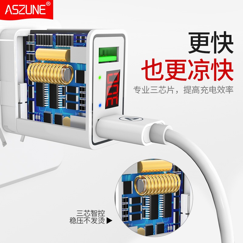 蘋果充電器iphone6多口安卓usb插頭多功能手機通用快速多孔3A快充-細節圖3