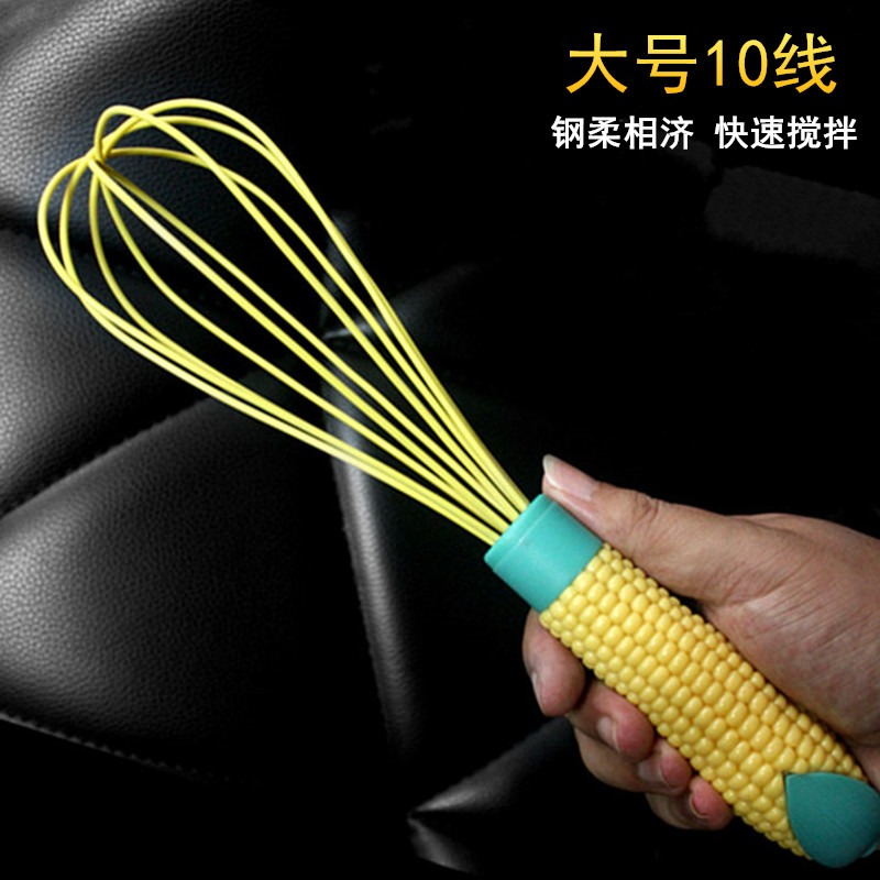 大號雞蛋攪拌器硅膠打蛋器手動攪拌棒打發奶油器蛋抽家用烘焙工具-細節圖2