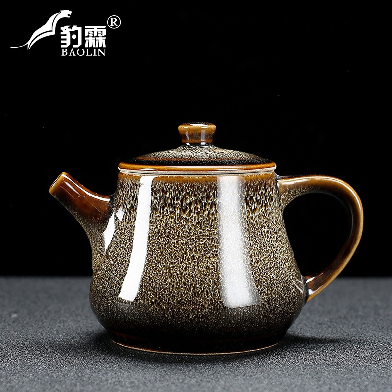 窯變泡茶壺單壺陶瓷家用煮茶器茶水壺茶具功夫單個日常辦公喝配件-細節圖2