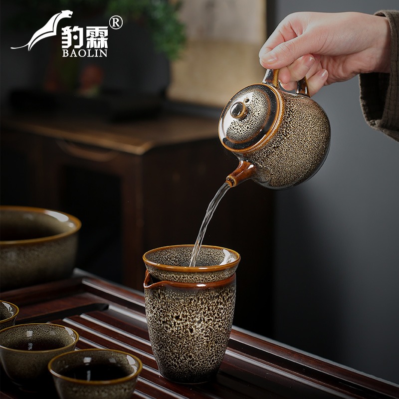 窯變泡茶壺單壺陶瓷家用煮茶器茶水壺茶具功夫單個日常辦公喝配件-細節圖4