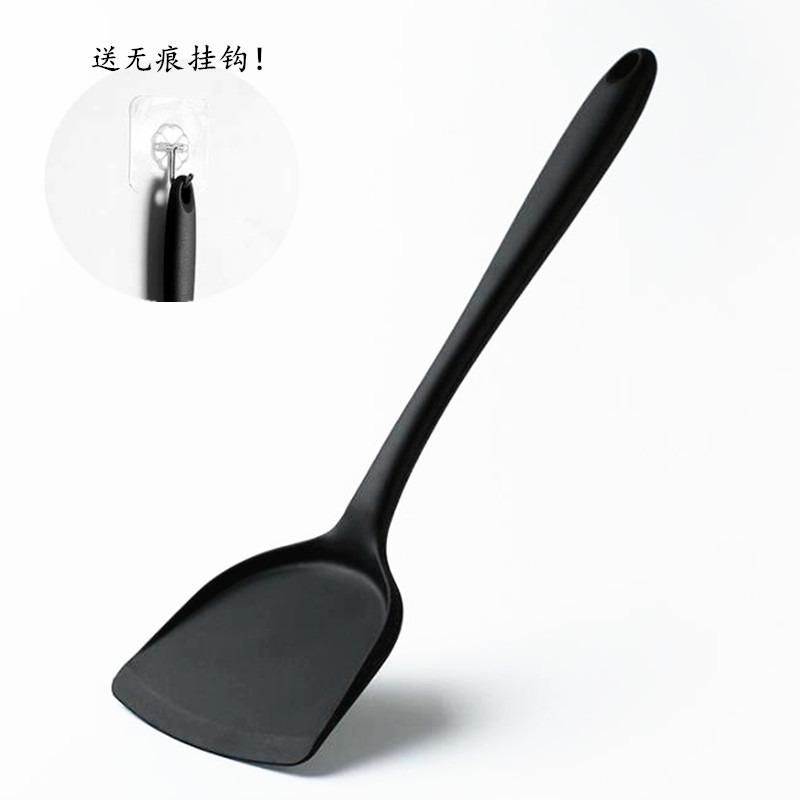食品級硅膠鍋鏟長柄耐高溫硅膠鏟不粘鍋專用鏟家用炒菜鏟子炒勺鏟-細節圖3