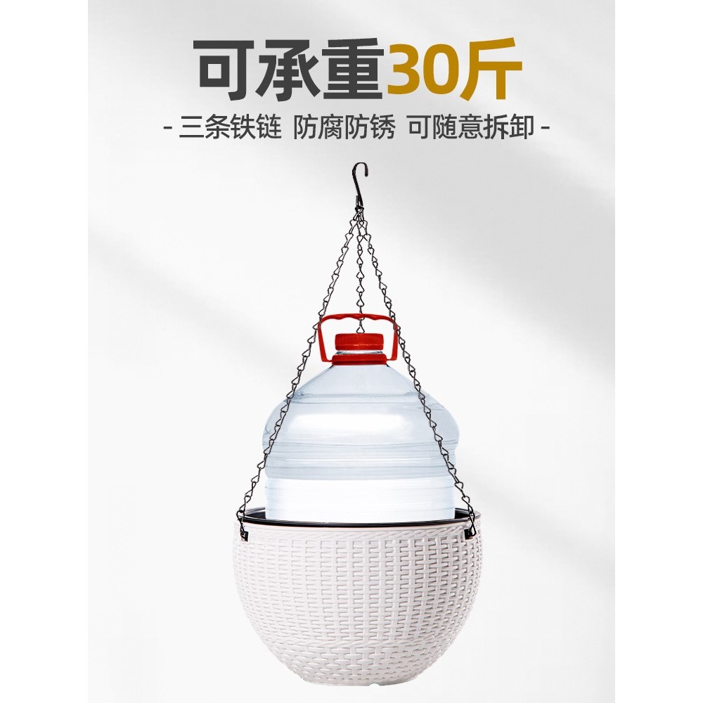 吊蘭花盆2021新款綠蘿懸掛式吊盆塑料大號小吊籃盆自吸水懶人專用-細節圖2