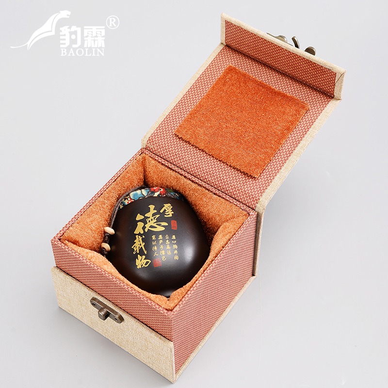 陶瓷茶葉罐定窯旅行軟木塞防潮迷你隨身攜帶實用兩用茶杯單小茶罐-細節圖3
