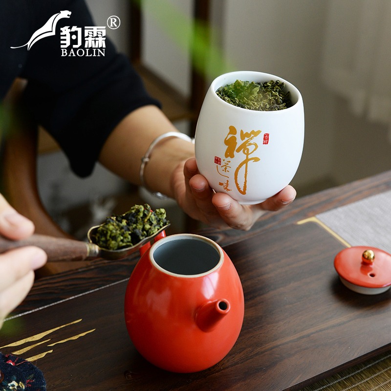 陶瓷茶葉罐定窯旅行軟木塞防潮迷你隨身攜帶實用兩用茶杯單小茶罐-細節圖5