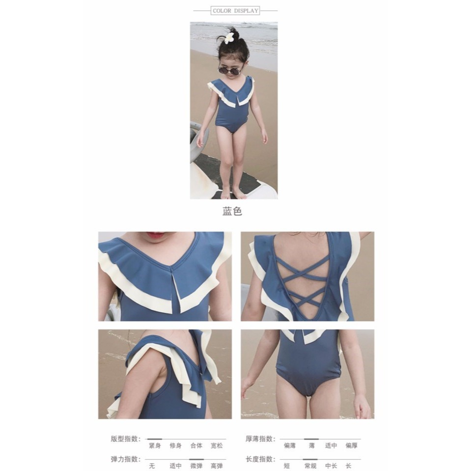 連體公主泳衣寶寶游泳衣兒童露背女孩速幹沙灘可愛女童嬰泳裝度假-細節圖8