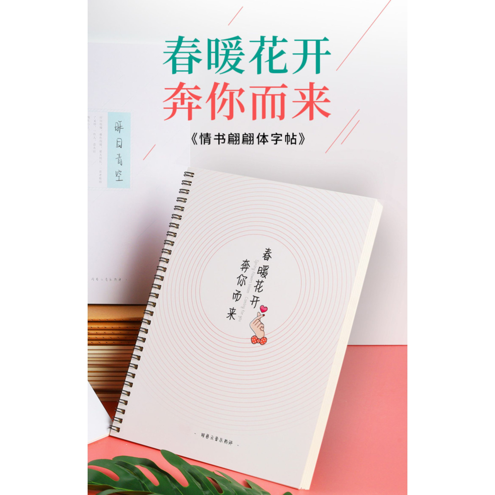 情書翩翩體字帖女生手寫漂亮行楷初學者硬筆書法練字本網紅奶酪陷阱體網易雲熱評書唯美可愛霸氣大學生字帖-細節圖6