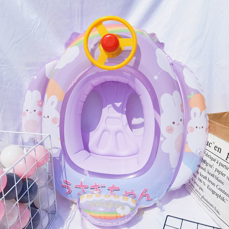 寶寶游泳圈兒童男女童腋下圈加厚卡通方向盤1-3-6歲溫泉救生坐圈-細節圖3