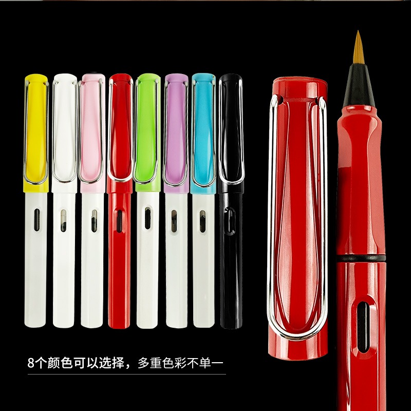 天一堂軟筆鋼筆式毛筆新毛筆秀麗筆可加墨狼毫書法繪畫便攜小楷筆軟頭抄經筆簽名筆-細節圖3