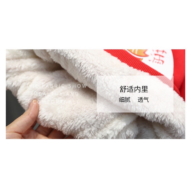 女童中國風衛衣套裝年服冬裝新款唐裝兒童加絨加厚運動兩件套寶寶-細節圖10
