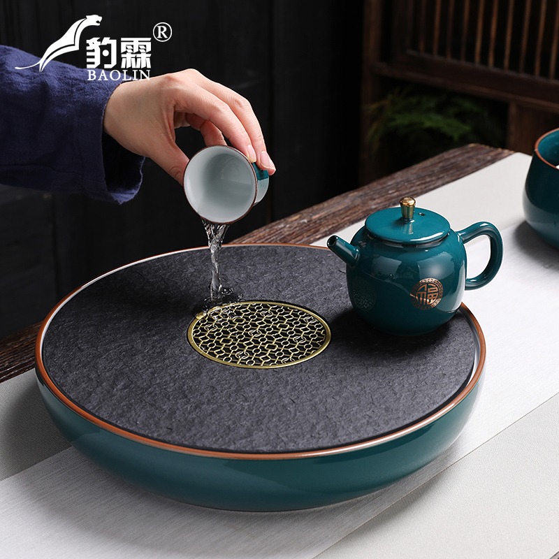紫光檀茶夾防滑大號禮盒包裝復古泡茶具用品功夫茶具零配件-細節圖5