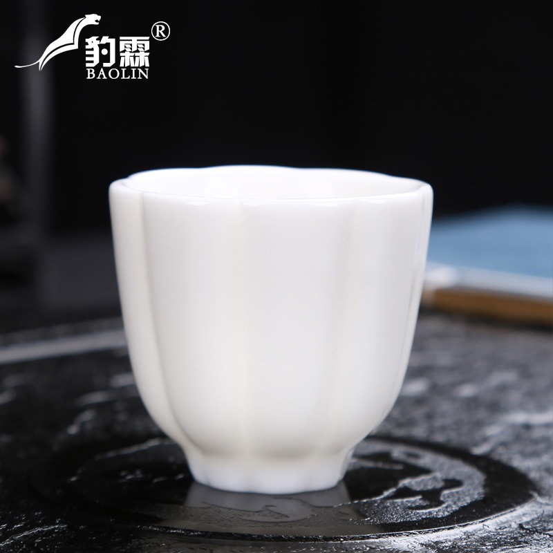 仿古羊脂玉禪意心經杯功夫茶杯人帶禮盒現代單個人杯主人杯品茗杯-細節圖3