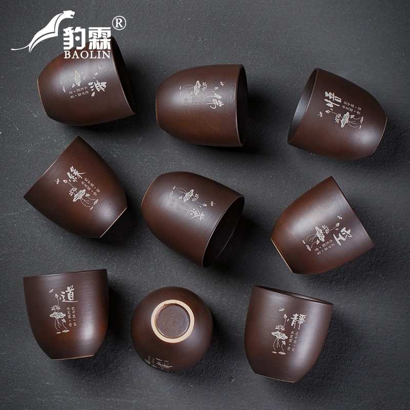 紫砂杯功夫茶杯陶瓷主人杯茶盞杯主人杯單杯茶碗單個茶具孤品家用-細節圖3