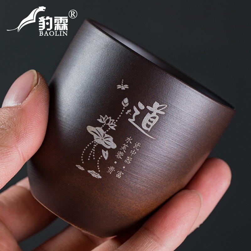 紫砂杯功夫茶杯陶瓷主人杯茶盞杯主人杯單杯茶碗單個茶具孤品家用-細節圖5
