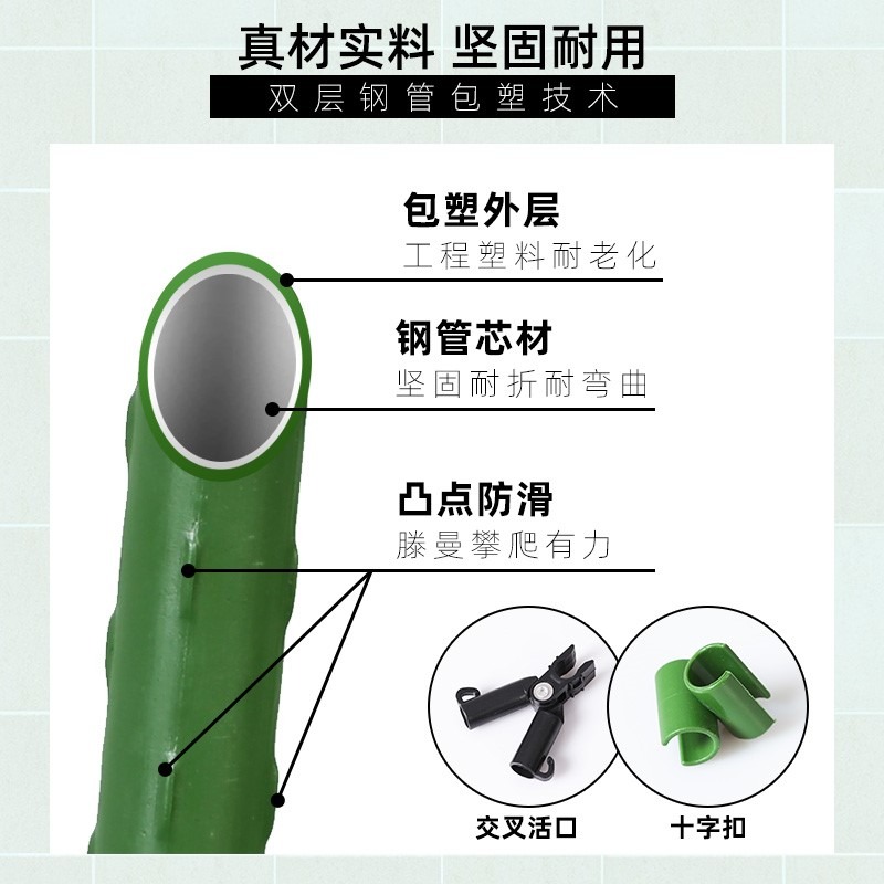 葡萄爬藤架黃瓜支架桿絲瓜西紅柿陽臺種菜戶外植物蔬菜庭院花架子-細節圖3