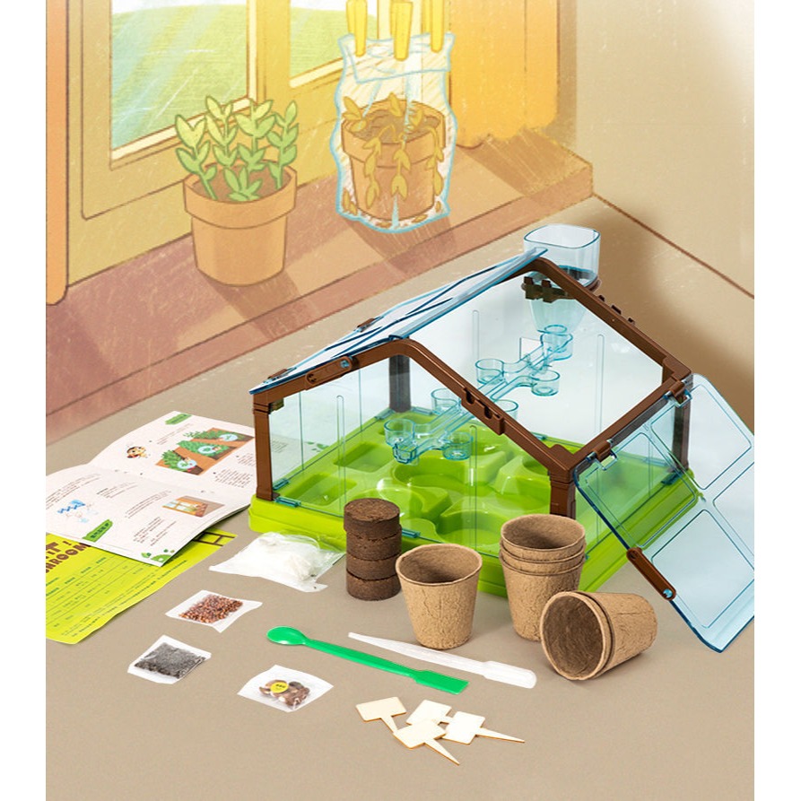 兒童種植陽光房玩具迷你小學生手工diy材料套裝觀察創意科學實驗-細節圖9