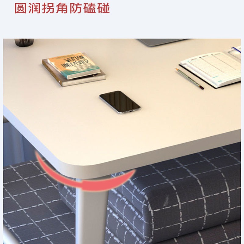 加高牀上折疊小桌子書桌電腦桌學生宿舍學習桌臥室坐地簡約家用桌-細節圖2