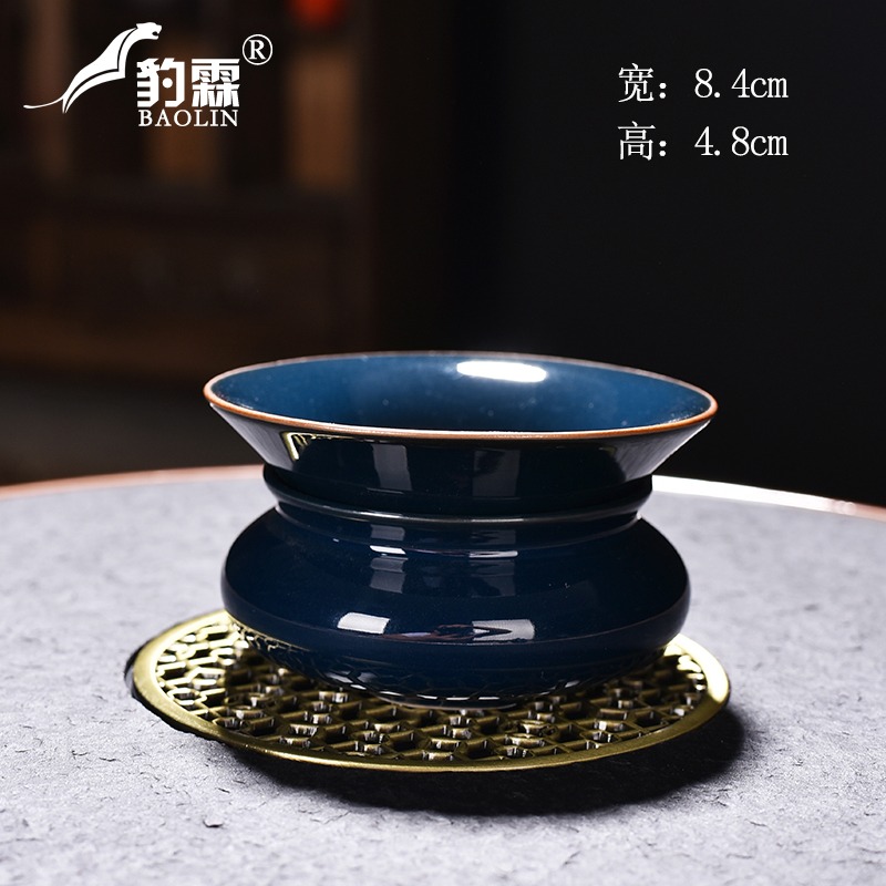 茶漏託茶濾茶葉過濾網泡茶器分離器茶隔陶瓷茶具茶杯漏斗濾鬥煮茶-細節圖2