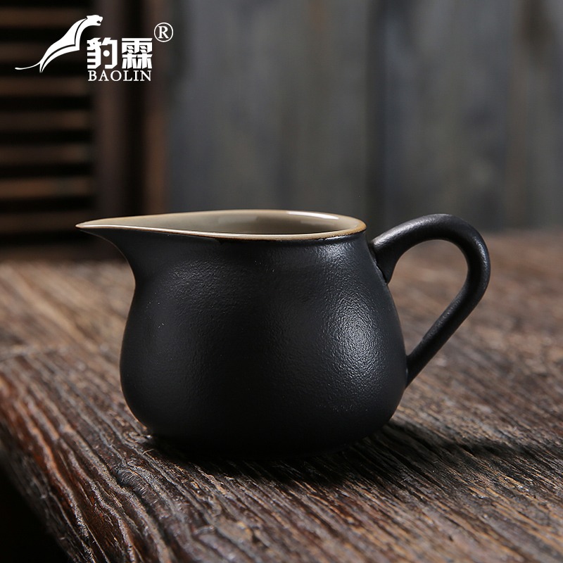 羊脂玉寶石黃公道杯茶濾一體分茶器公杯陶瓷茶具茶漏套裝茶海功夫-細節圖10