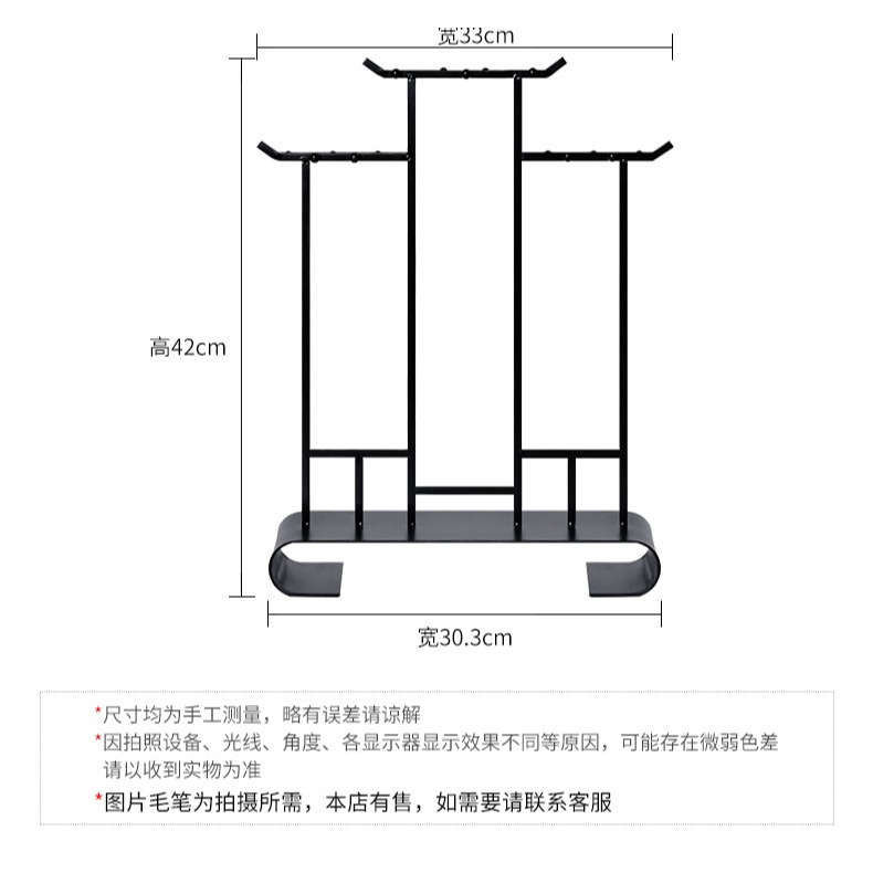 天一堂新中式毛筆架子筆掛學生毛筆掛架擺件創意復古簡約圓形鐵藝實木11針晾筆架初學者文房四寶書法國畫用品-細節圖8