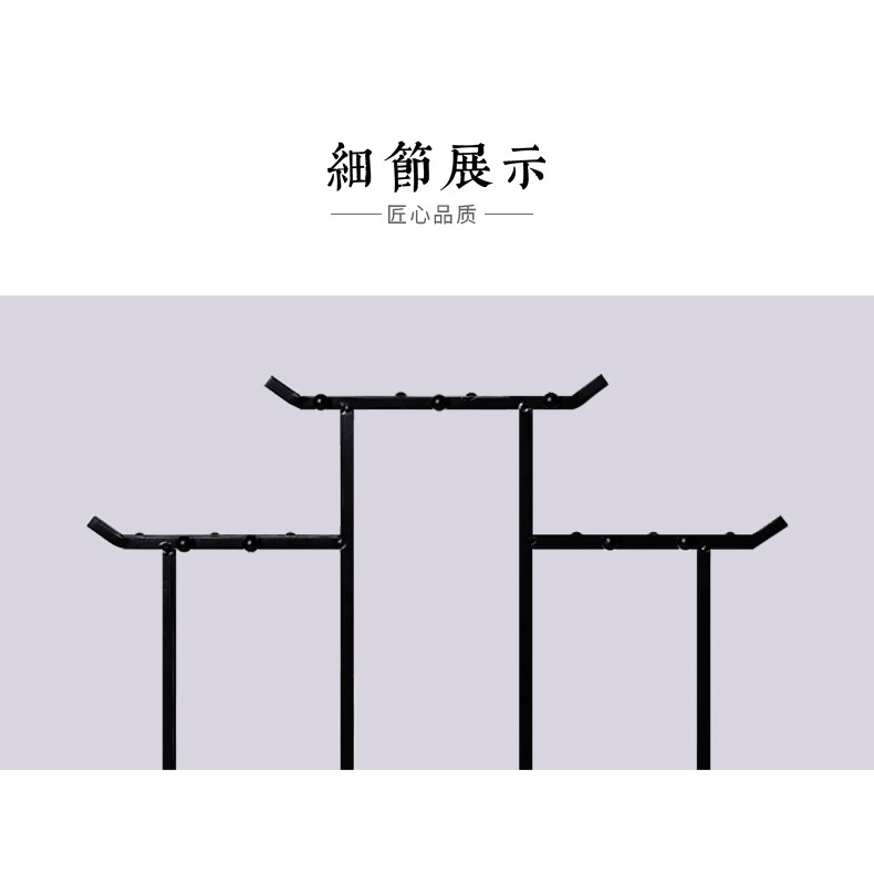 天一堂新中式毛筆架子筆掛學生毛筆掛架擺件創意復古簡約圓形鐵藝實木11針晾筆架初學者文房四寶書法國畫用品-細節圖10
