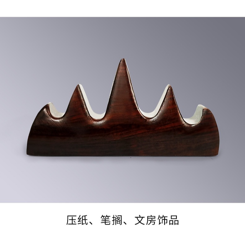 天一堂毛筆架筆擱陶瓷筆山筆掛實木架子創意筆架文房四寶擺件筆託可愛學生放毛筆的小筆擱筆枕小筆山日式筆臺-細節圖9