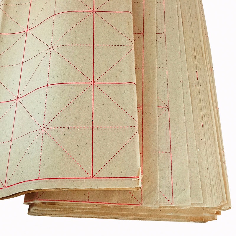 天一堂初學者入門大楷毛筆字文房四寶蔡倫元書紙書法練習紙帶格米字格毛邊紙70張-細節圖4