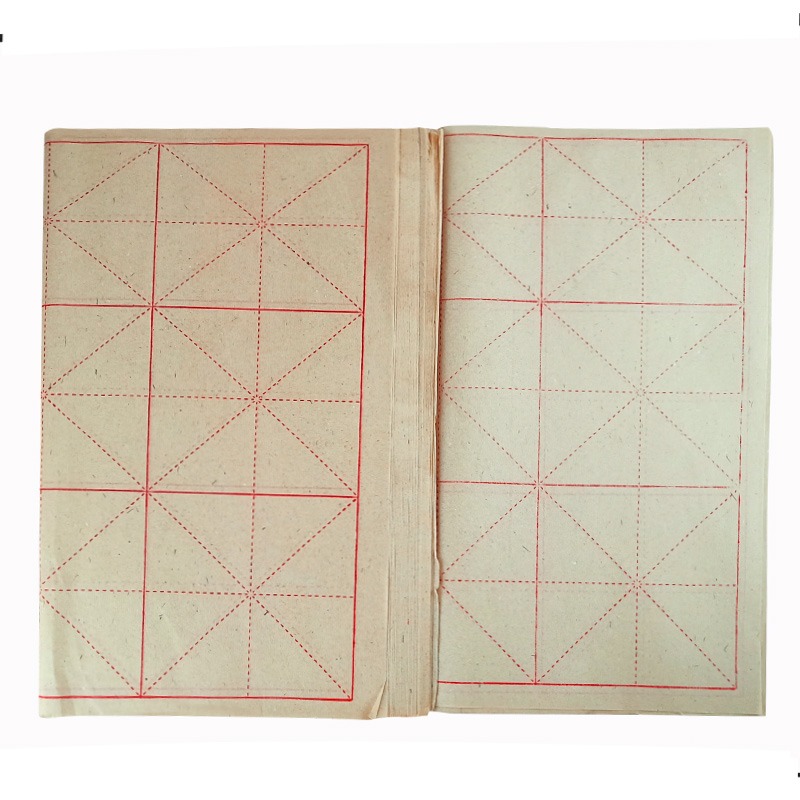 天一堂初學者入門大楷毛筆字文房四寶蔡倫元書紙書法練習紙帶格米字格毛邊紙70張-細節圖5